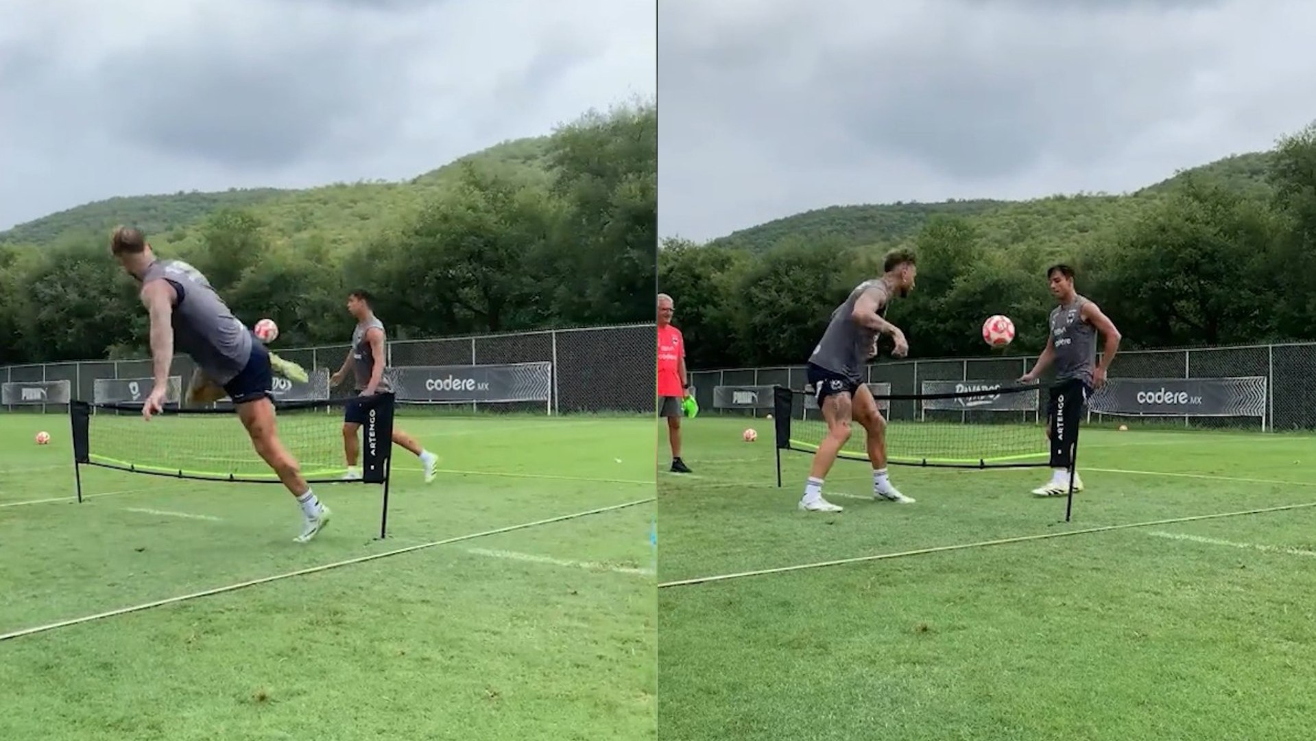 Los dos jugadores españoles de Rayados protagonizaron una partida titánica durante la sesión de entrenamiento